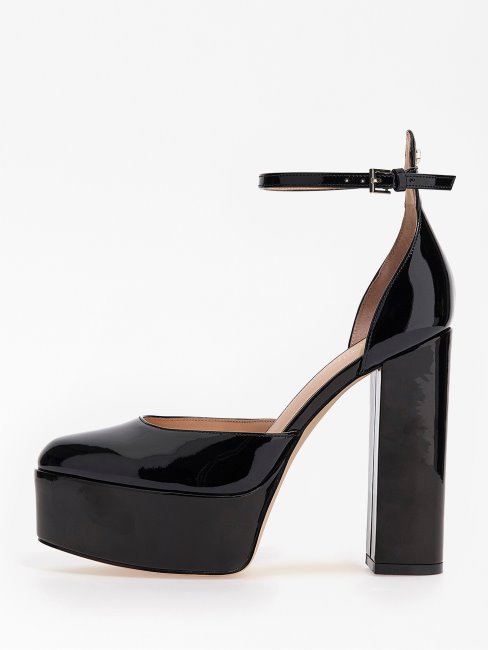 Sandale Guess Calane Noire Effet Verni