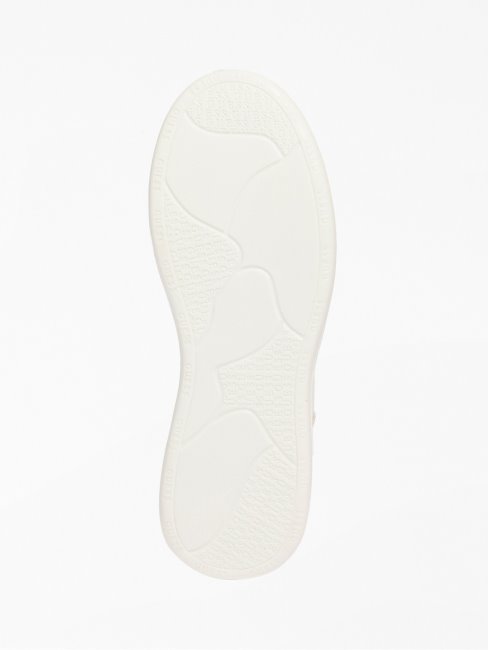 Guess Sneaker Vibo En Cuir Mélangé Blanc