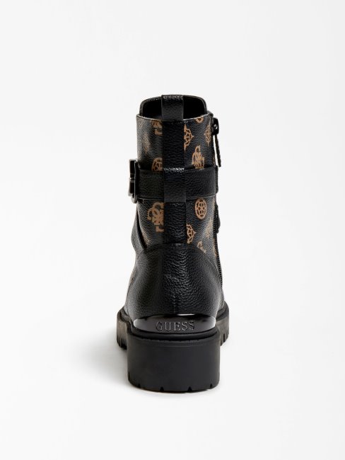 Guess Marron Orana 4g Logo Peony Combat Boot