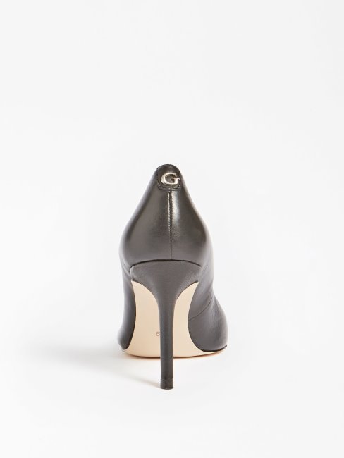 Dafne Escarpin Cuir Véritable Noir Guess