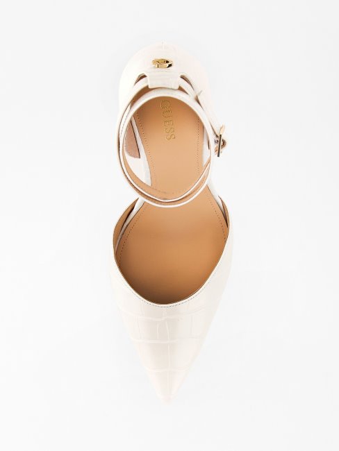 Sandale Guess Sydnie Blanche à Imprimé Croco