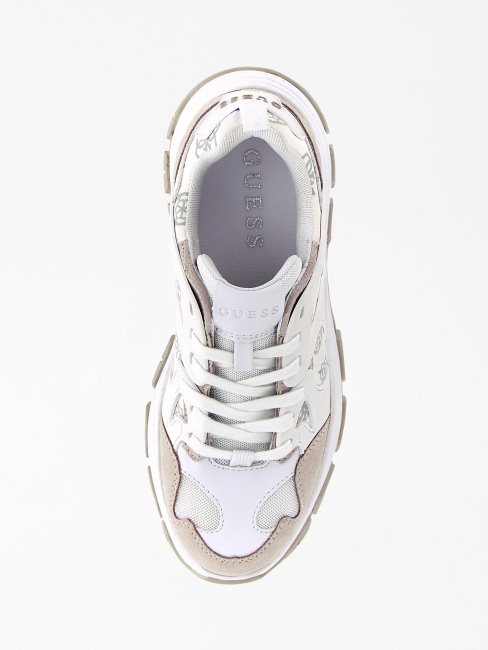 Chaussure De Course Blanche Multi Brayjen 4g Peony Logo Guess