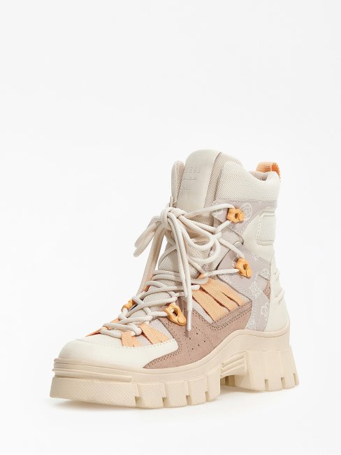 Bottines à Empiècement En Daim Haler Guess Beige