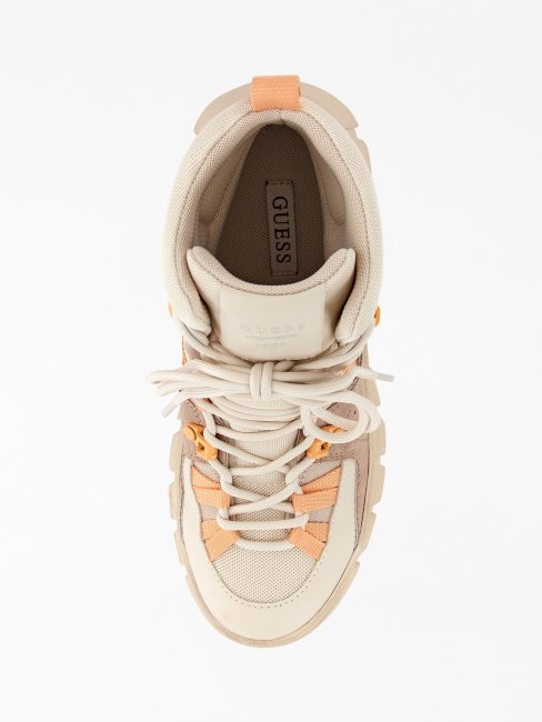 Bottines à Empiècement En Daim Haler Guess Beige