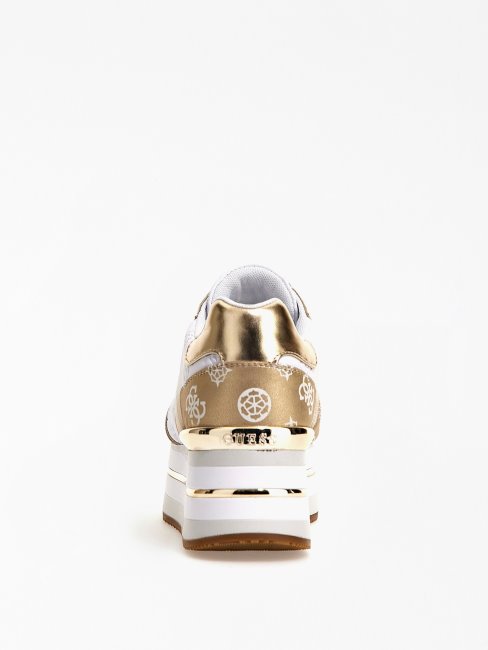 Chaussure De Course à Empiècement Laminé Doré Guess Harinna