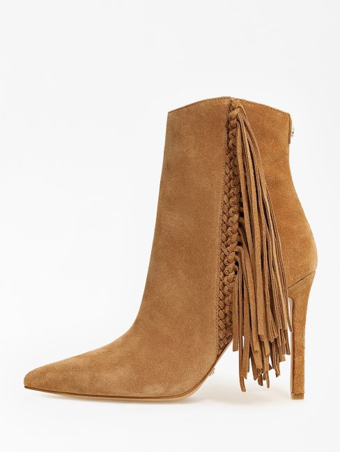 Sidone Guess Bottines En Daim Marron