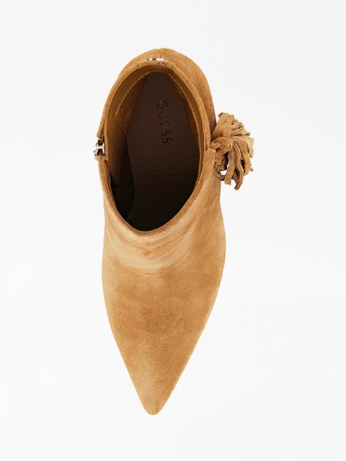 Sidone Guess Bottines En Daim Marron