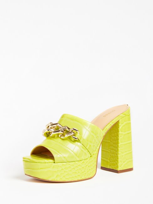 Guess Vert Xanthe Sabot à Imprimé Croco