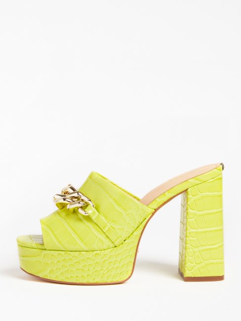 Guess Vert Xanthe Sabot à Imprimé Croco