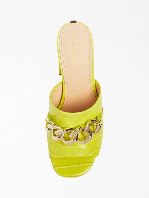 Guess Vert Xanthe Sabot à Imprimé Croco