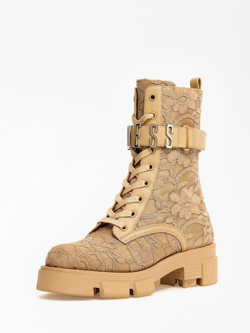 Guess Madox Beige Bottines à Lacets