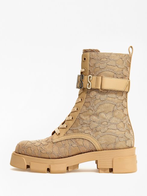 Guess Madox Beige Bottines à Lacets