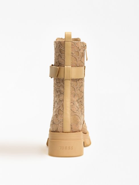 Guess Madox Beige Bottines à Lacets