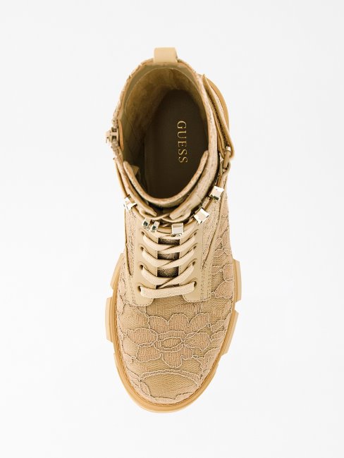 Guess Madox Beige Bottines à Lacets
