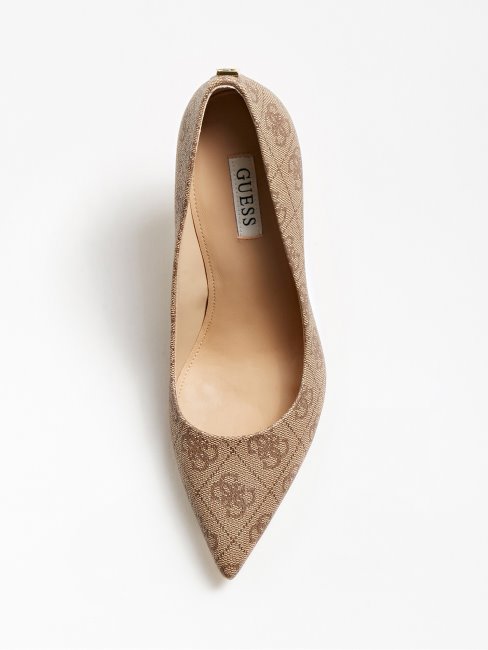 Piera 4g Escarpin Logo Guess Beige