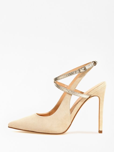 Guess à Mariée Arrière En Daim Mélangé Beige Amazie