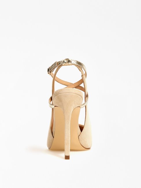 Guess à Mariée Arrière En Daim Mélangé Beige Amazie