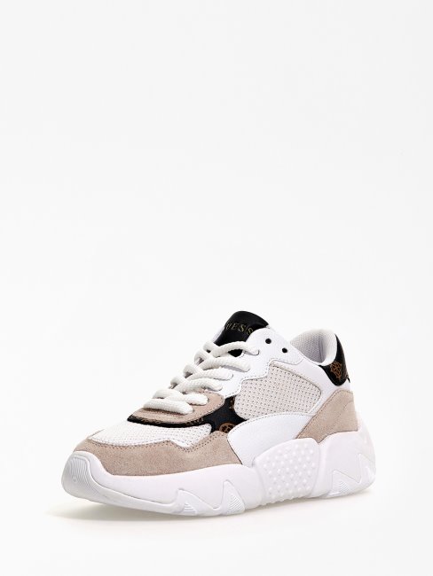 Goldon 4g Peony Logo Chaussure De Course Guess Blanc Multi