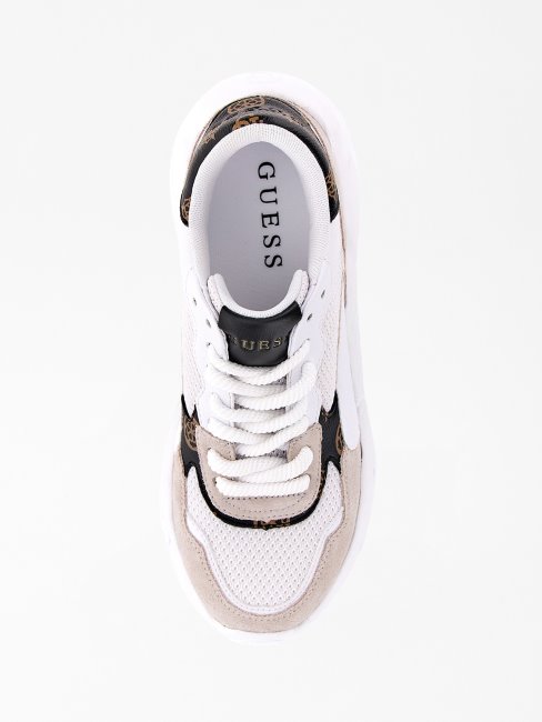 Goldon 4g Peony Logo Chaussure De Course Guess Blanc Multi