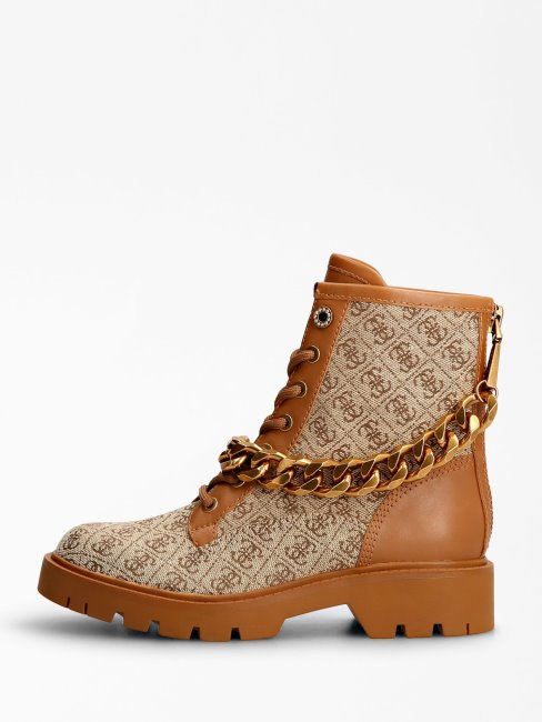 Riplee 4g Logo Botte De Combat Guess Beige