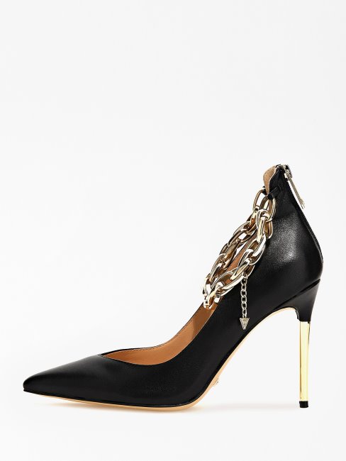 Escarpins Guess En Cuir Véritable Noir Shadee
