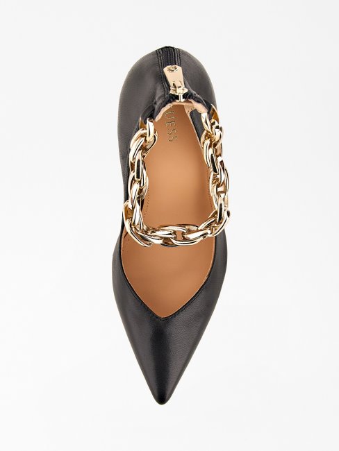 Escarpins Guess En Cuir Véritable Noir Shadee
