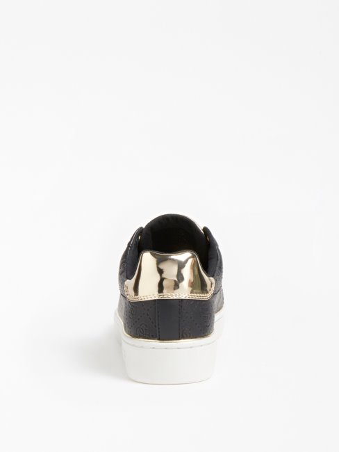 Baskets Guess Beckie Noires Avec Logo 4g En Creux