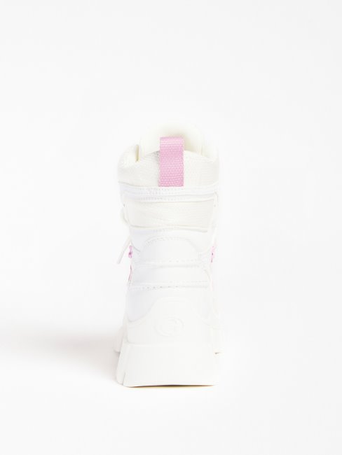 Haler Bottines à Empiècement En Daim Guess Blanc