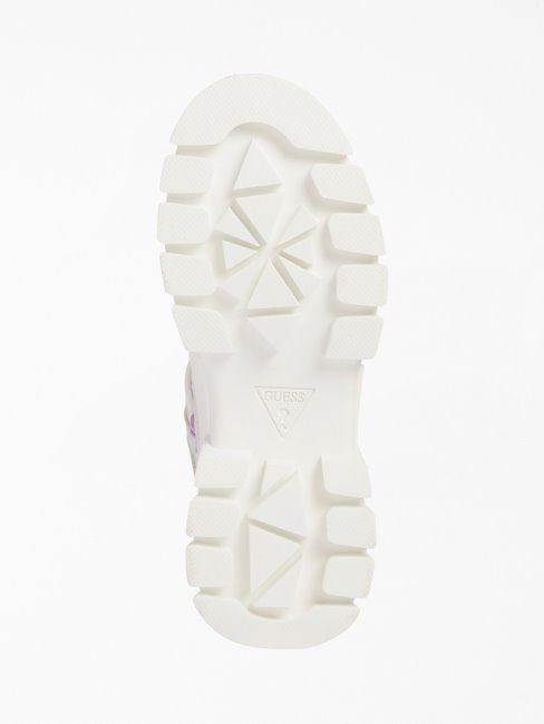 Haler Bottines à Empiècement En Daim Guess Blanc