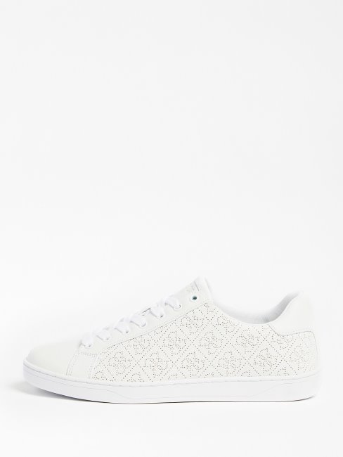 Guess Rosalia Paniers Perforés à Logo 4g Blanc