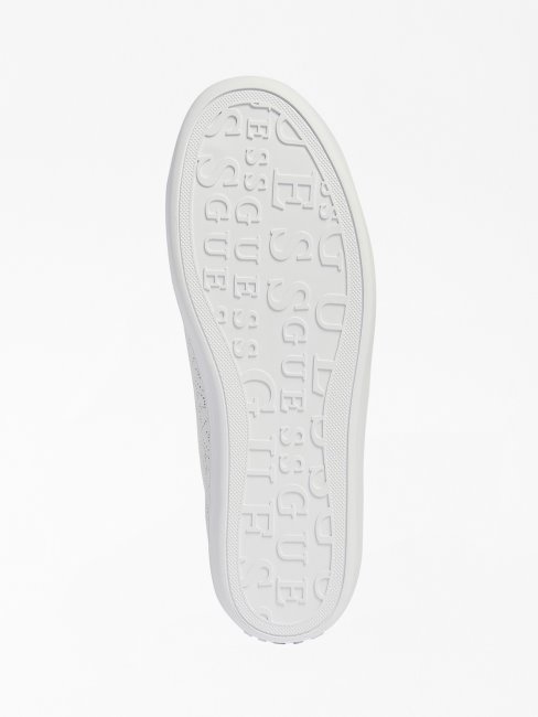 Guess Rosalia Paniers Perforés à Logo 4g Blanc