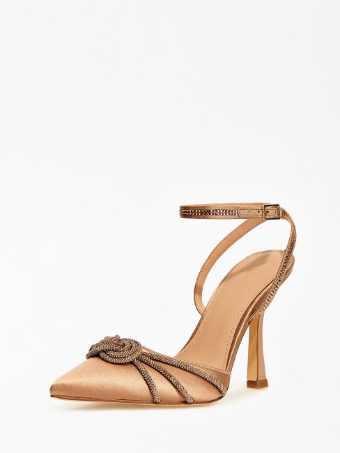 Sandale En Satin Guess Syena Rose Pâle