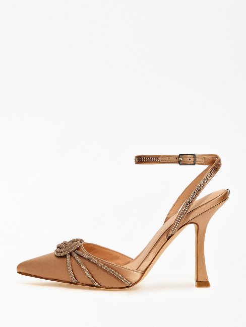 Sandale En Satin Guess Syena Rose Pâle