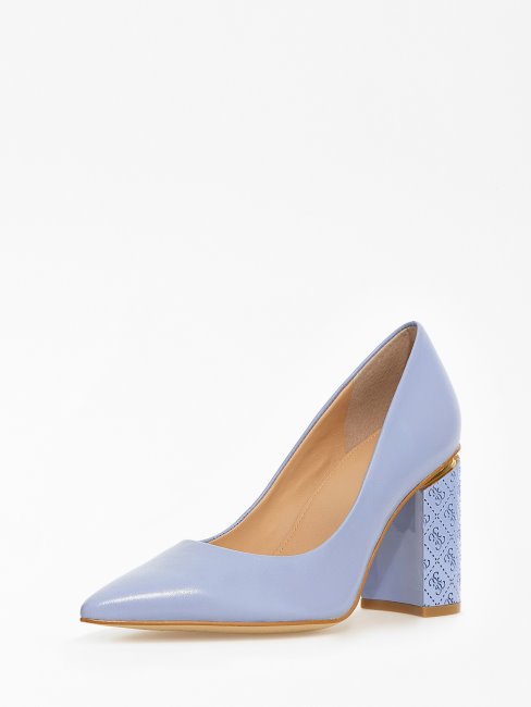 Escarpin Pialy Cuir Véritable Bleu Clair Guess