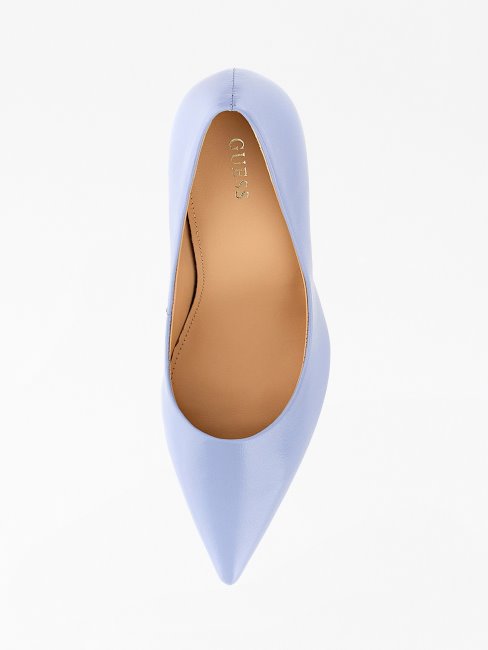 Escarpin Pialy Cuir Véritable Bleu Clair Guess