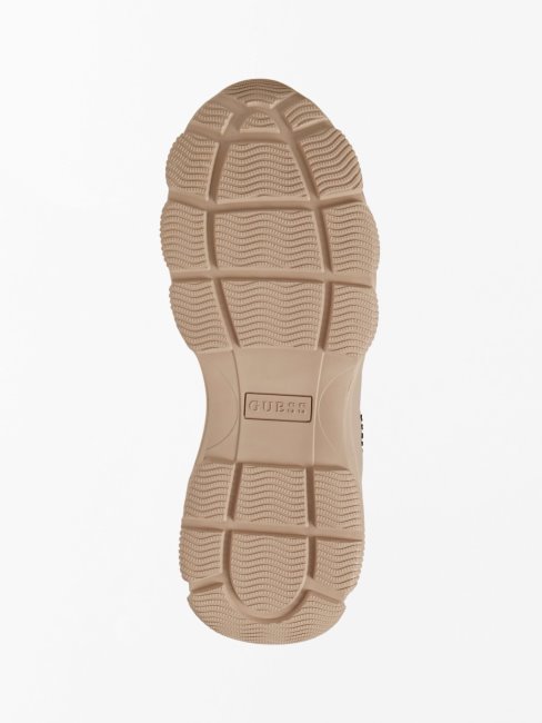 Chaussure De Running En Cuir Mixte Guess Micola Rose Clair