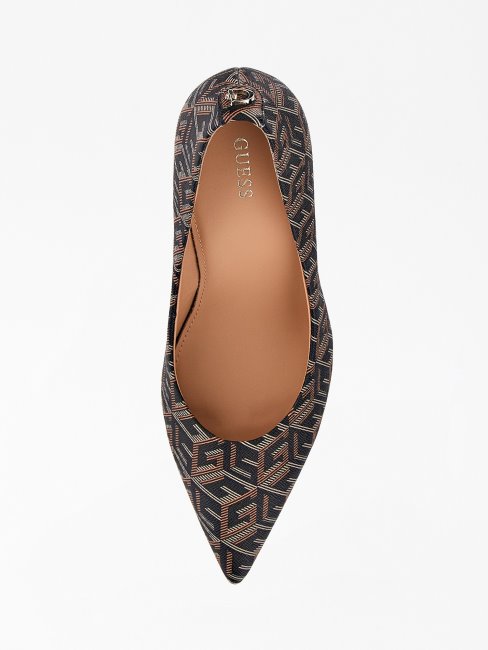 Piera G Cube Escarpin Logo Guess Noir