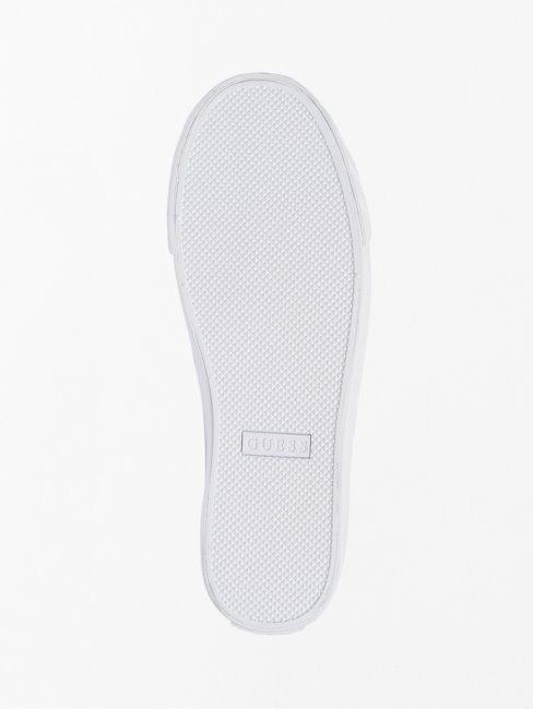 Guess Baskets Noires En Cuir Véritable Kerrie