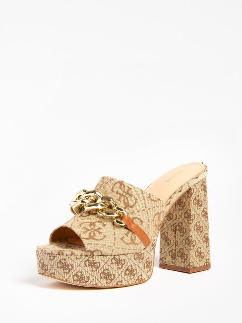 Sabot Beige Logo Guess Xanthe 4g