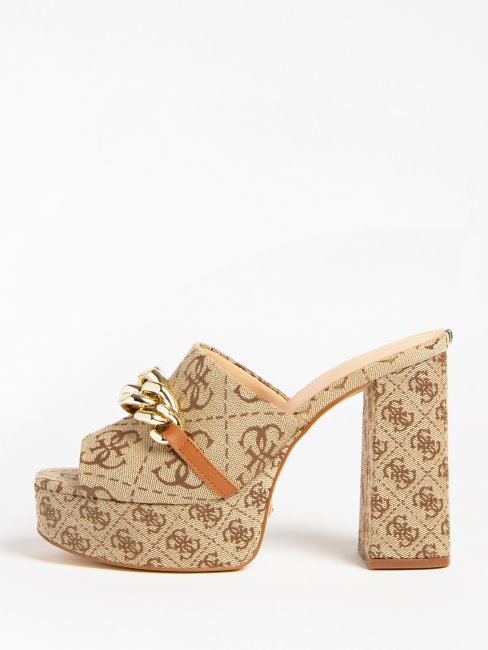 Sabot Beige Logo Guess Xanthe 4g