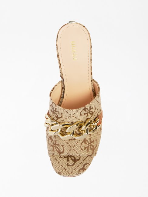 Sabot Beige Logo Guess Xanthe 4g