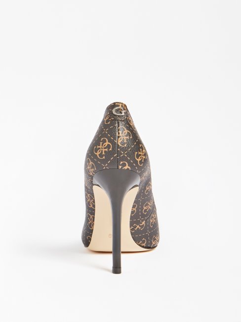 Escarpins Guess Gavi 4g Marron Avec Logo