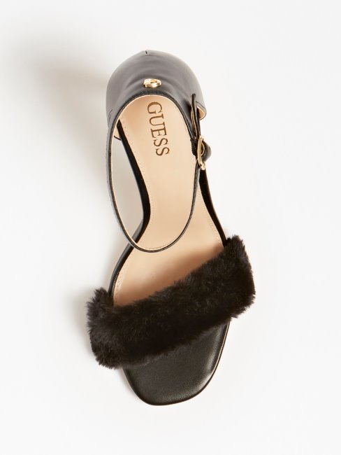Sandale Fausse Fourrure Semma Guess Noir