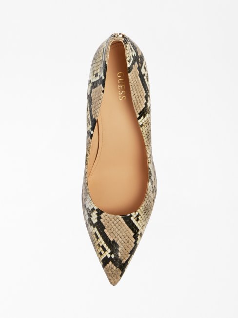 Escarpins Guess Multi-piera Blancs Effet Python