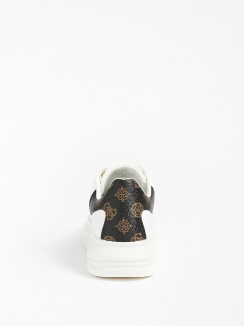 Vibe Baskets En Cuir Mixte Blanc Multi Guess