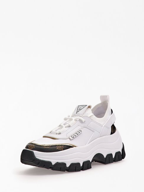 Chaussures De Course Blanches Multi Logo Braydin Guess