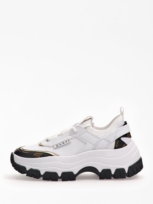 Chaussures De Course Blanches Multi Logo Braydin Guess