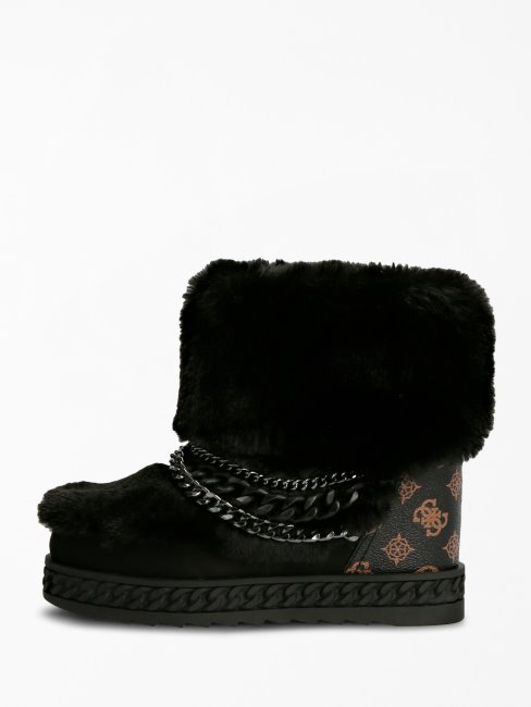 Bottines En Fausse Fourrure Guess Hasana Marron