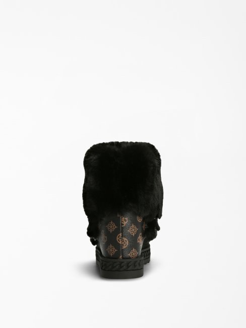 Bottines En Fausse Fourrure Guess Hasana Marron