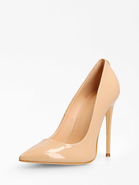 Guess Escarpin Felyx Cuir Verni Rose